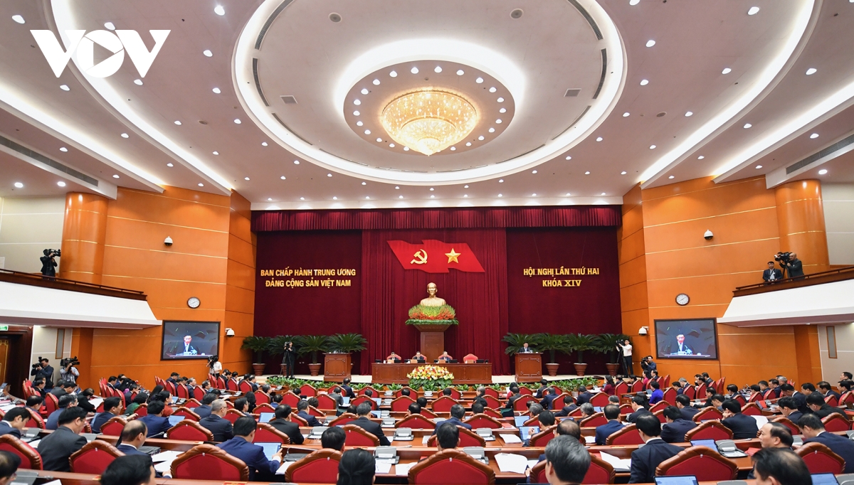 toan canh khai mac hoi nghi lan thu 2 ban chap hanh trung uong Dang khoa xiv hinh anh 1