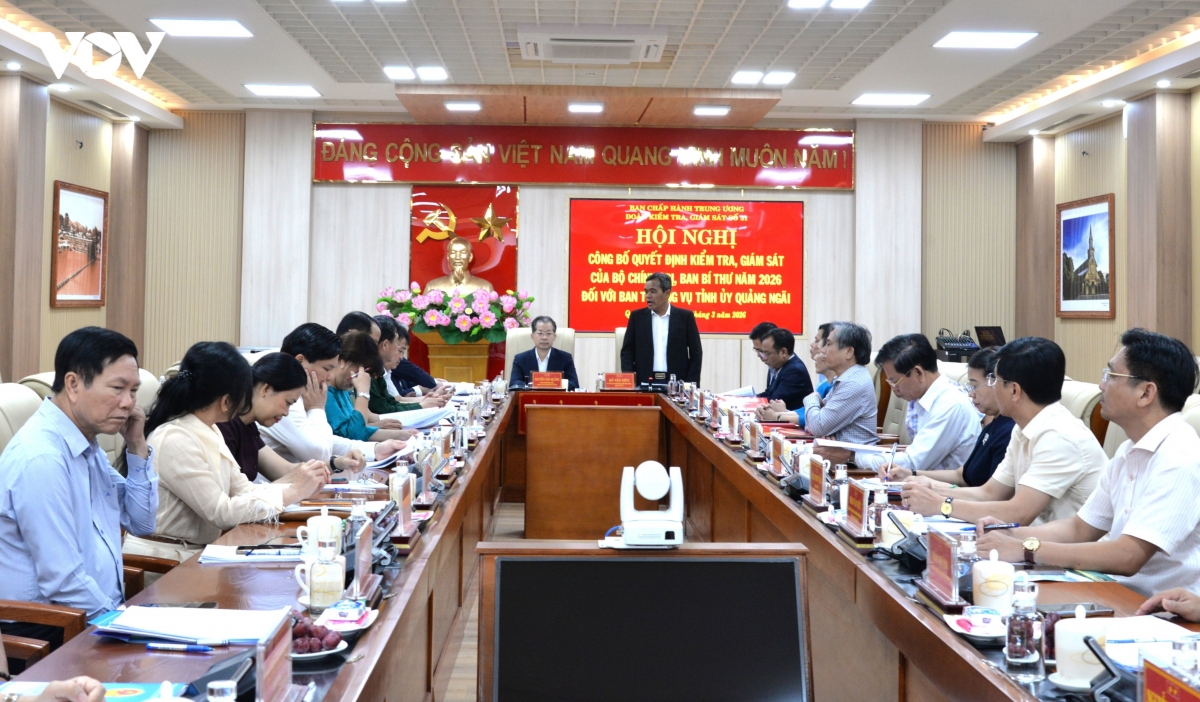 cong bo quyet dinh kiem tra, giam sat doi voi ban thuong vu tinh uy quang ngai hinh anh 2