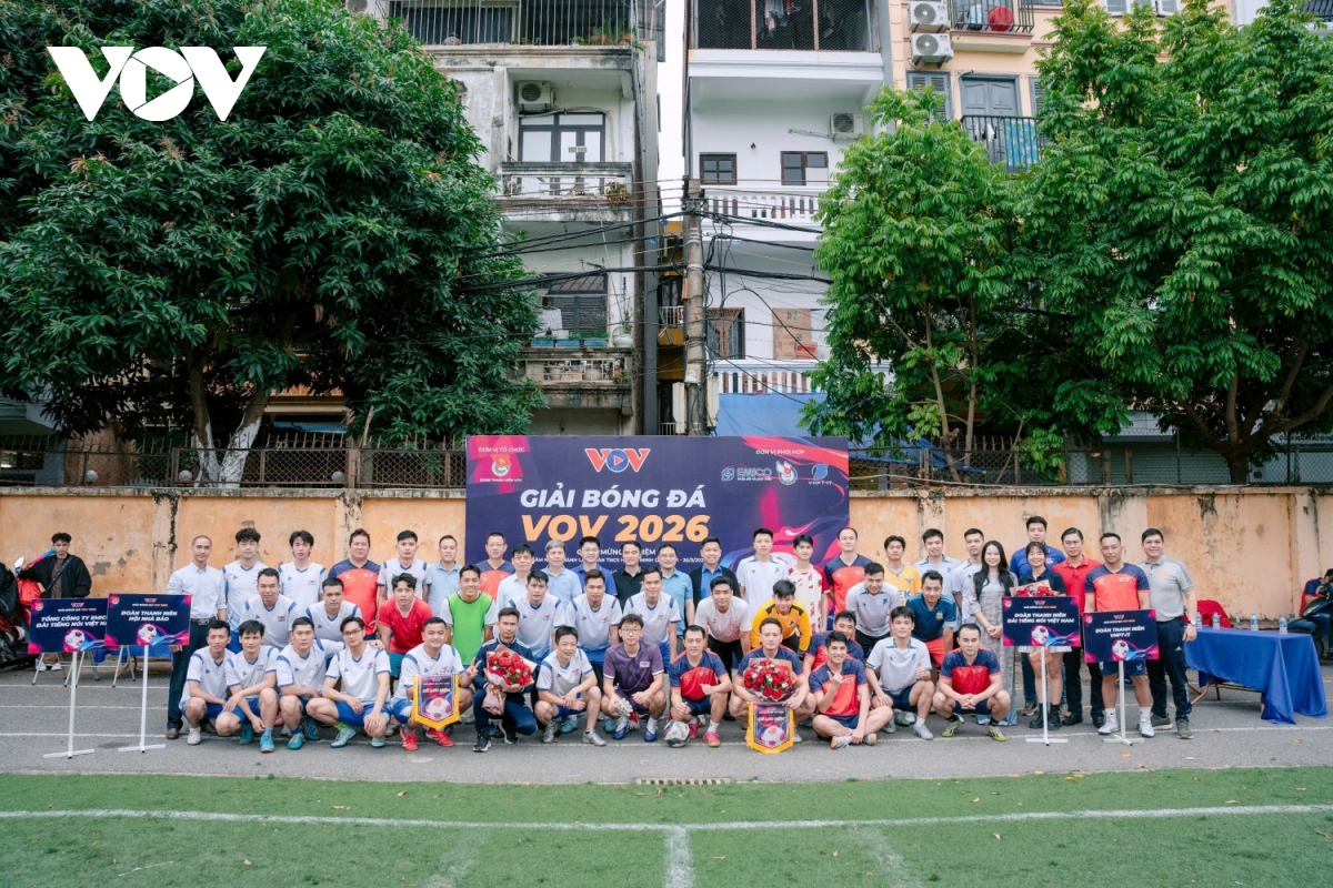 soi dong giai bong da vov 2026 chao mung 95 nam thanh lap Doan hinh anh 1