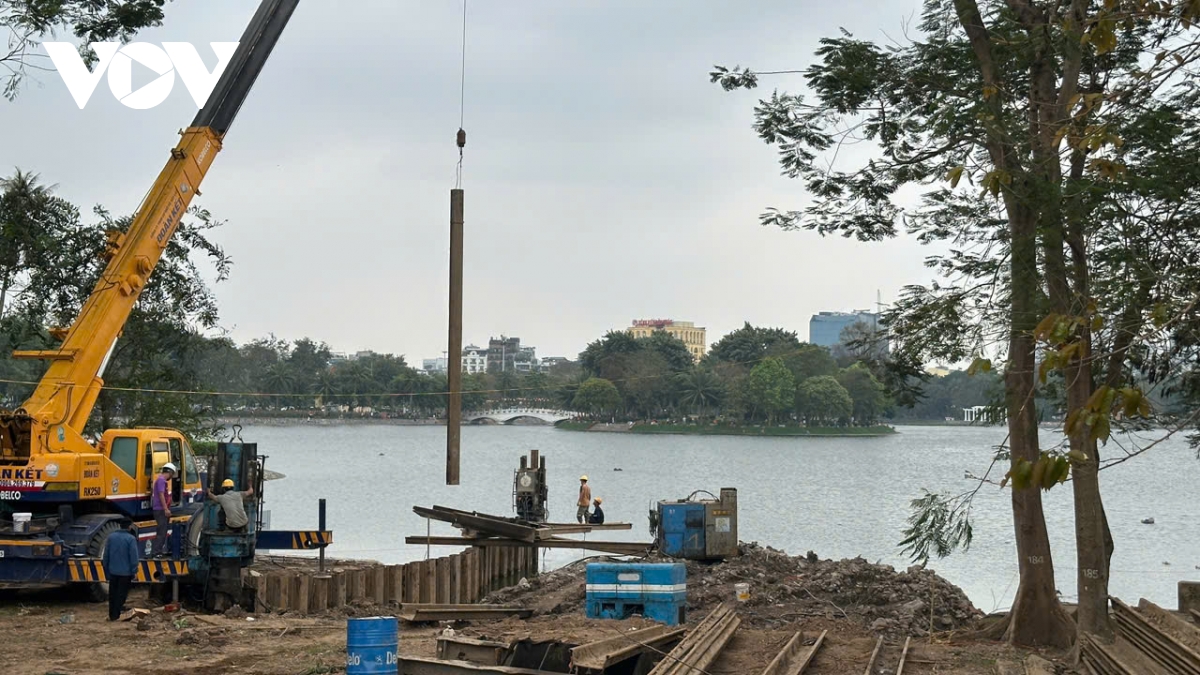 Day nhanh tien do thi cong tram bom ho dieu hoa giua cong vien thong nhat hinh anh 4