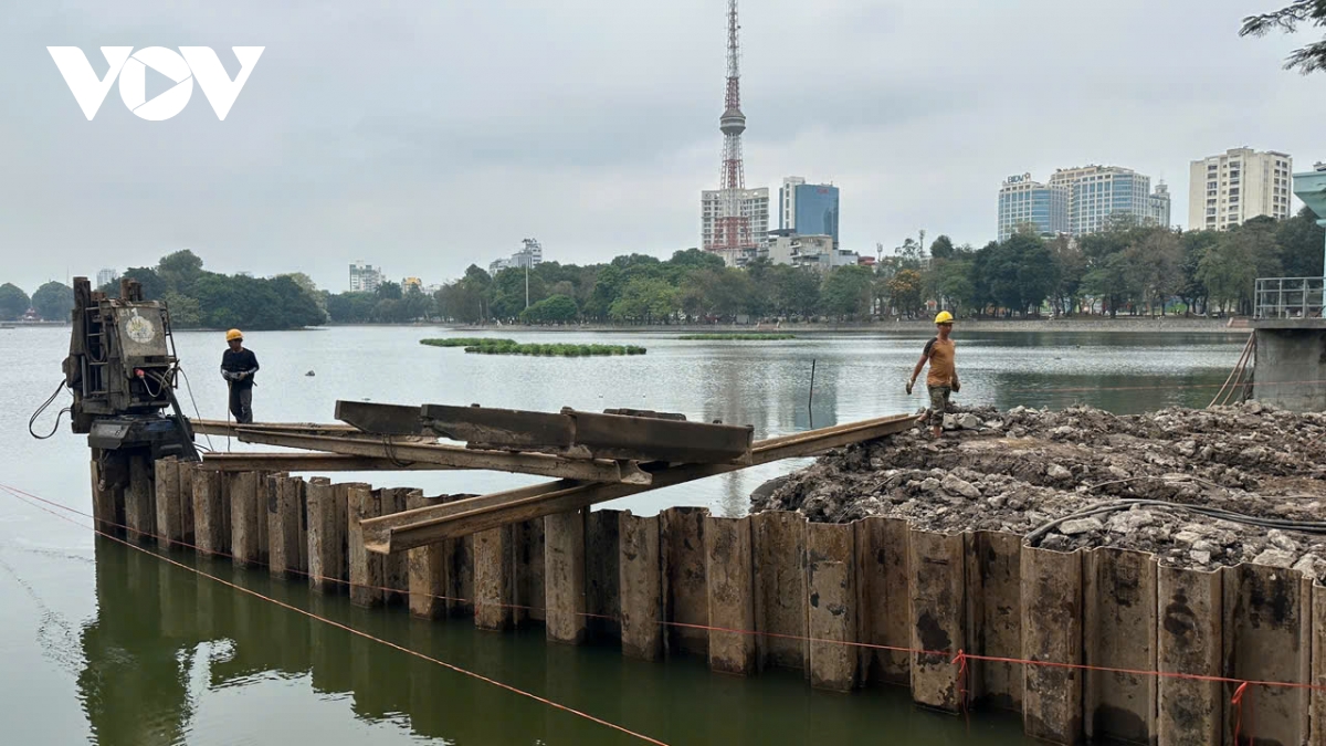 Day nhanh tien do thi cong tram bom ho dieu hoa giua cong vien thong nhat hinh anh 5