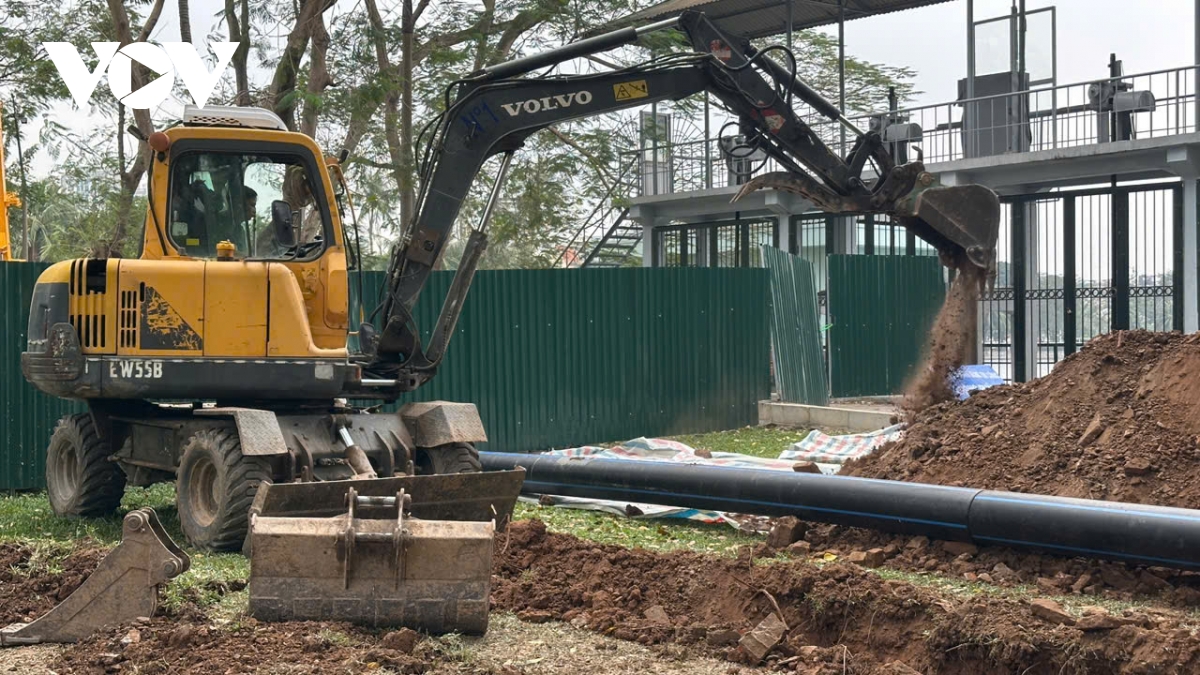 Day nhanh tien do thi cong tram bom ho dieu hoa giua cong vien thong nhat hinh anh 6