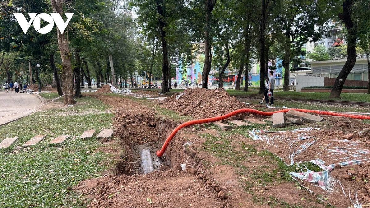 Day nhanh tien do thi cong tram bom ho dieu hoa giua cong vien thong nhat hinh anh 13