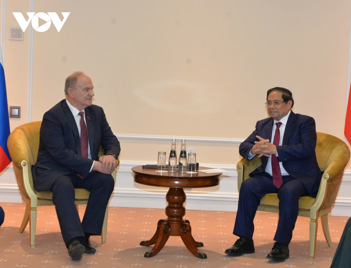 thu tuong pham minh chinh tiep chu tich Dang cong san lien bang nga ziuganov hinh anh 1