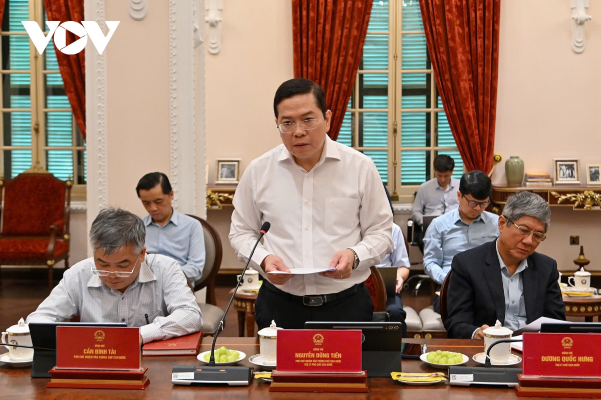 chu tich nuoc luong cuong chu tri giao ban thuong ky voi van phong chu tich nuoc hinh anh 3