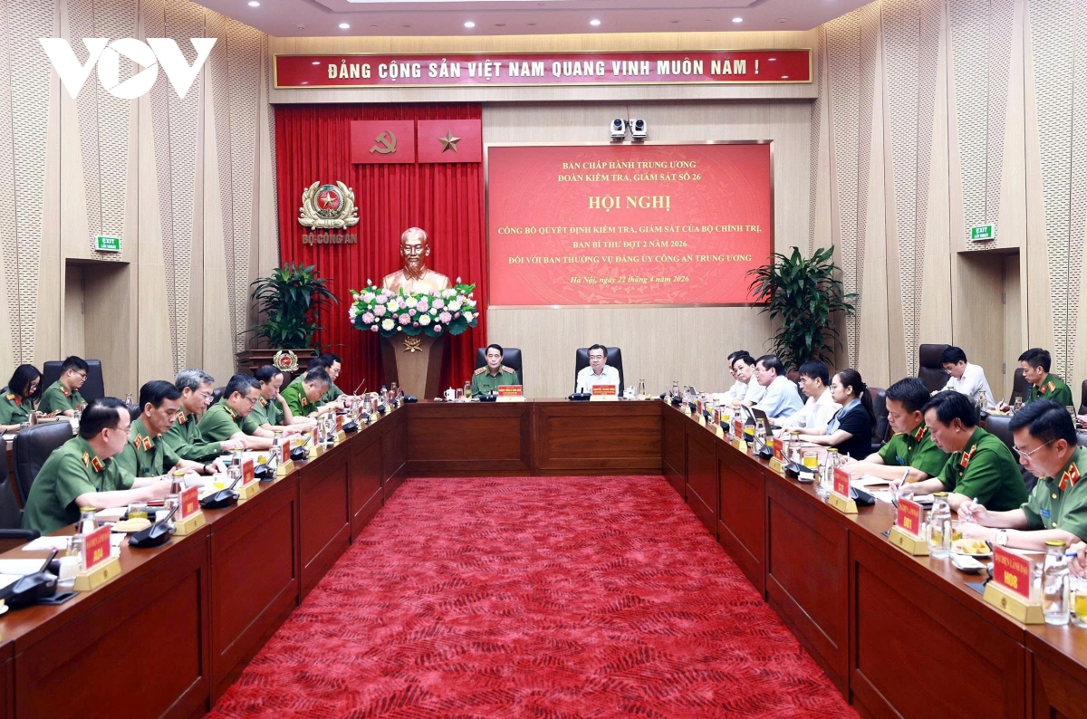 cong bo quyet dinh kiem tra, giam sat voi ban thuong vu Dang uy cong an trung uong hinh anh 1