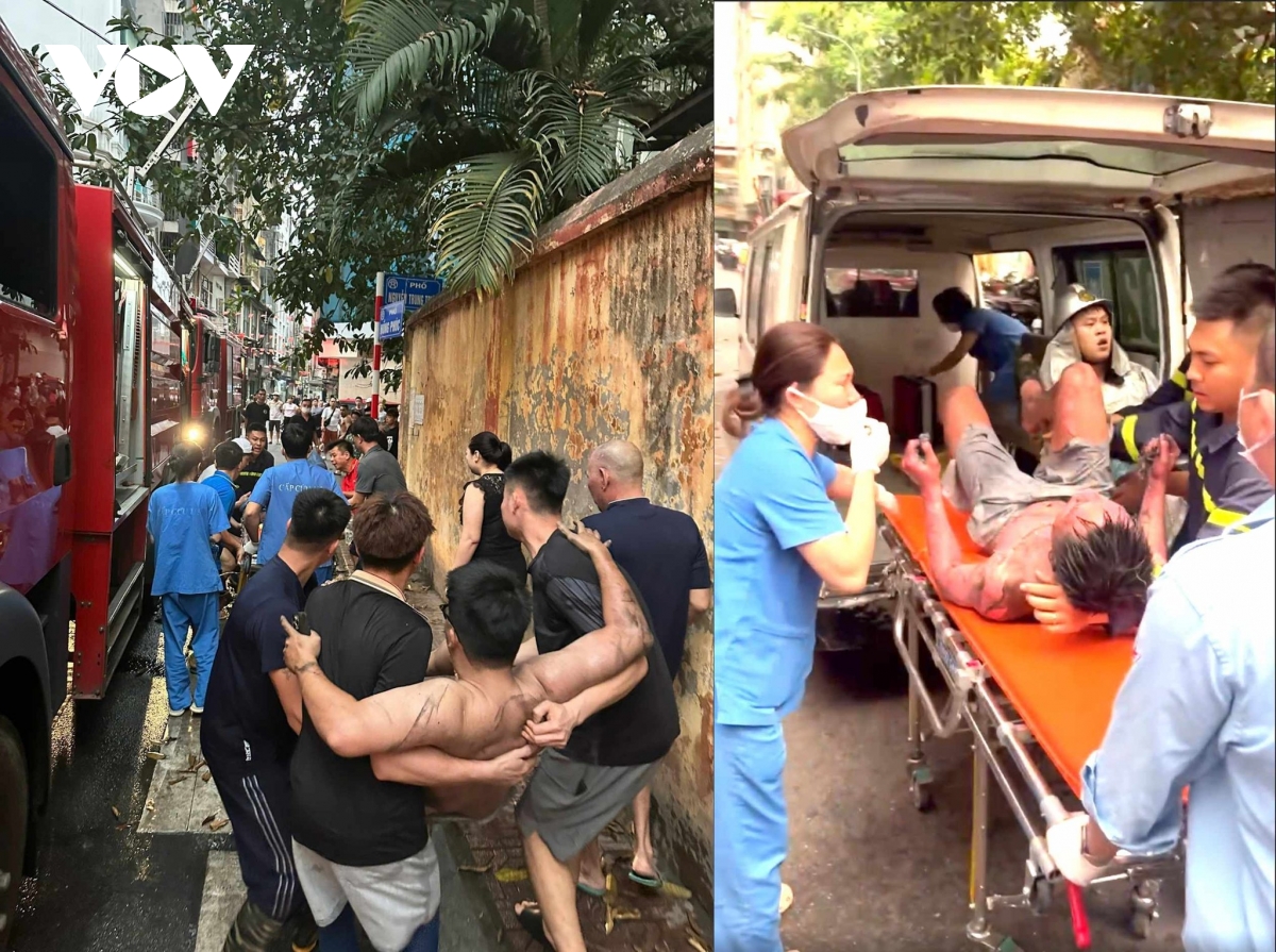 chay nha 4 tang trong ngo sau tai ba Dinh, mot nguoi duoc cuu kip thoi hinh anh 2