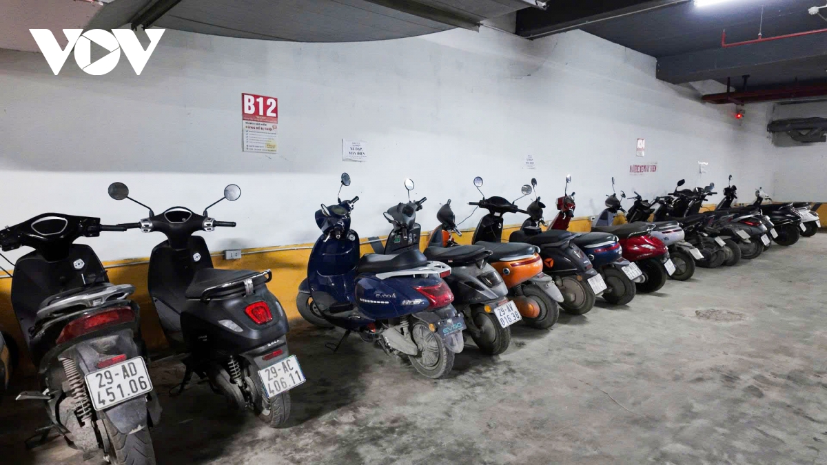 nhieu chung cu o ha noi van lung tung bo tri cho sac xe dien an toan hinh anh 5