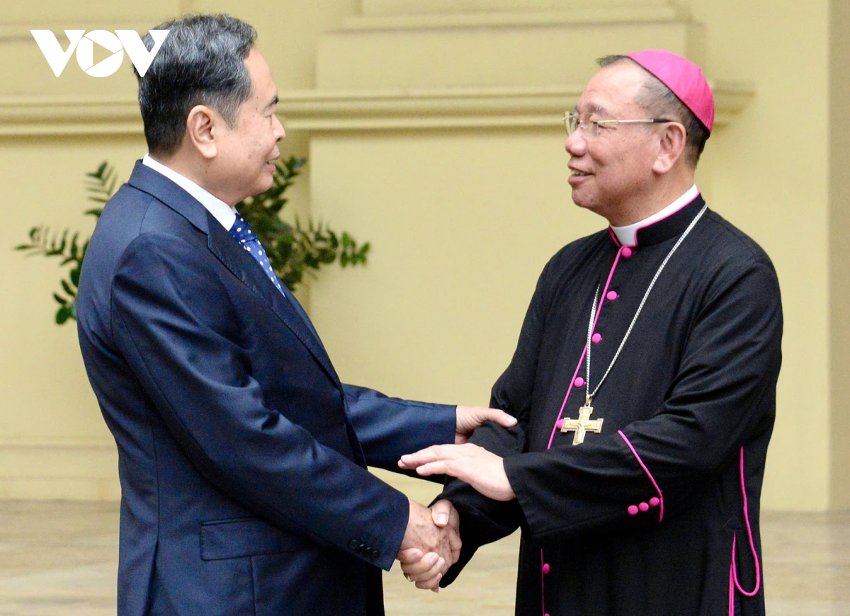 chu tich quoc hoi tran thanh man tham, chuc mung tong giao phan ha noi hinh anh 1