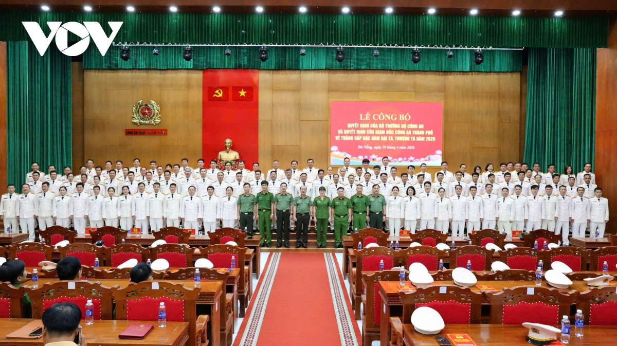 cong an tp Da nang cong bo thang cap ham cho 23 Dai ta va 89 thuong ta hinh anh 1