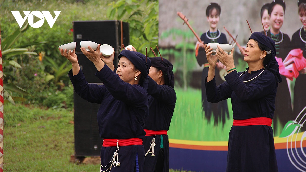 ron rang khong gian giao luu hat then, dan tinh cua dan toc tay tai ha noi hinh anh 9