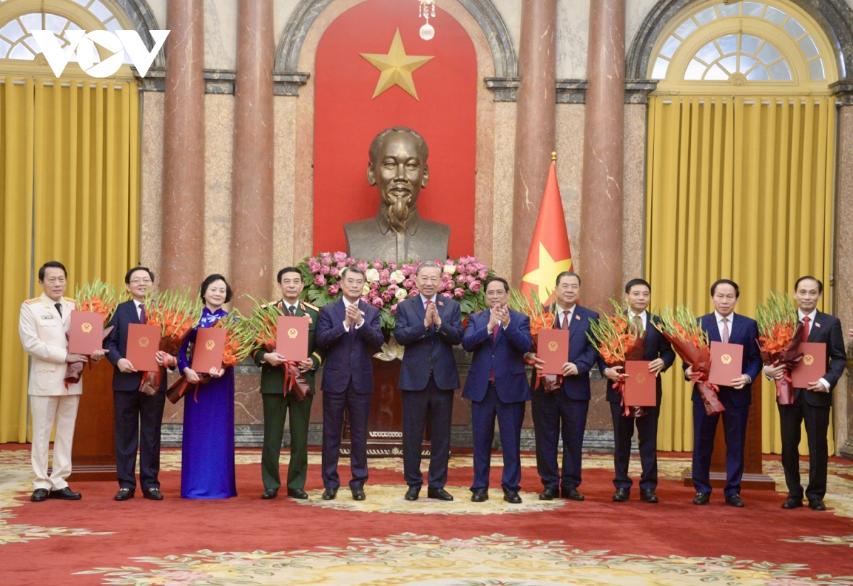 tong bi thu, chu tich nuoc trao quyet dinh bo nhiem cac thanh vien chinh phu hinh anh 2