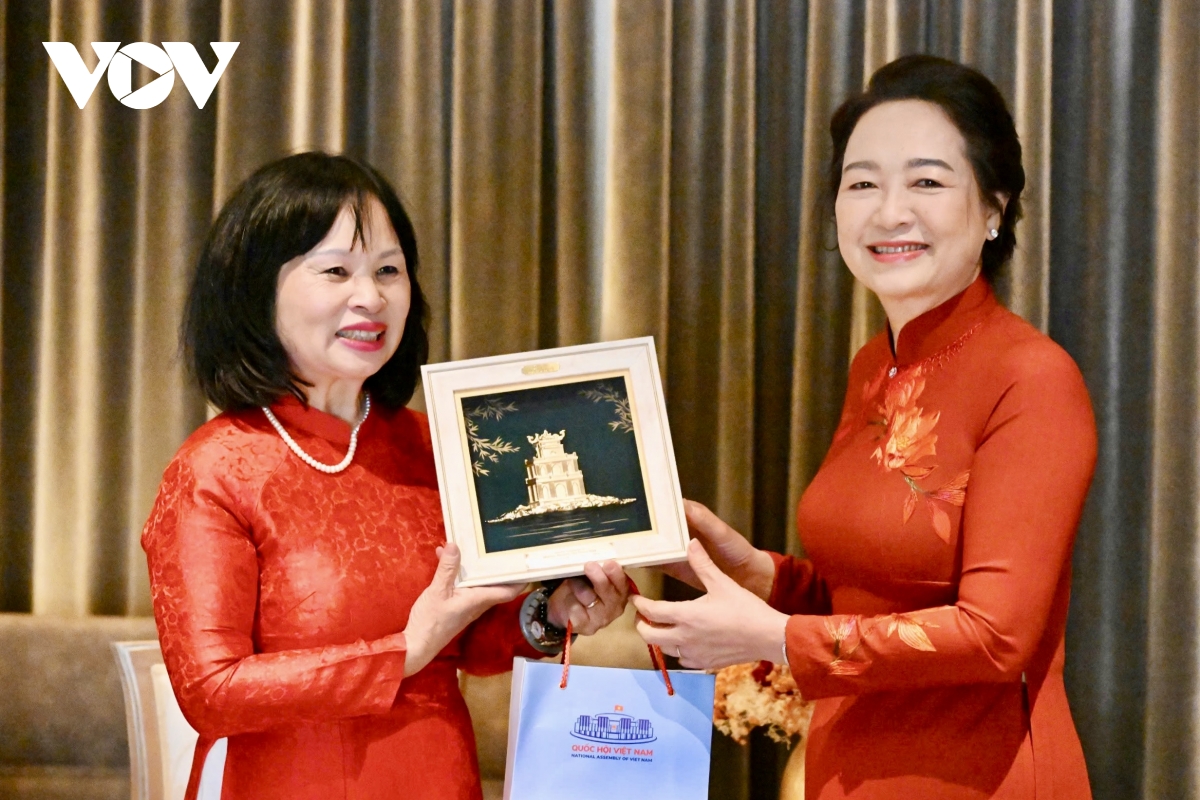 phu nhan chu tich quoc hoi tran thanh man giao luu voi hiep hoi nhip cau van hoa hinh anh 1