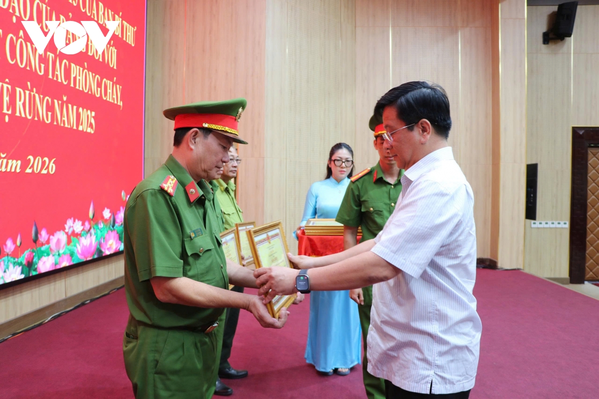 an giang khen thuong 29 tap the, 46 ca nhan tham gia bao ve rung nam 2025 hinh anh 1