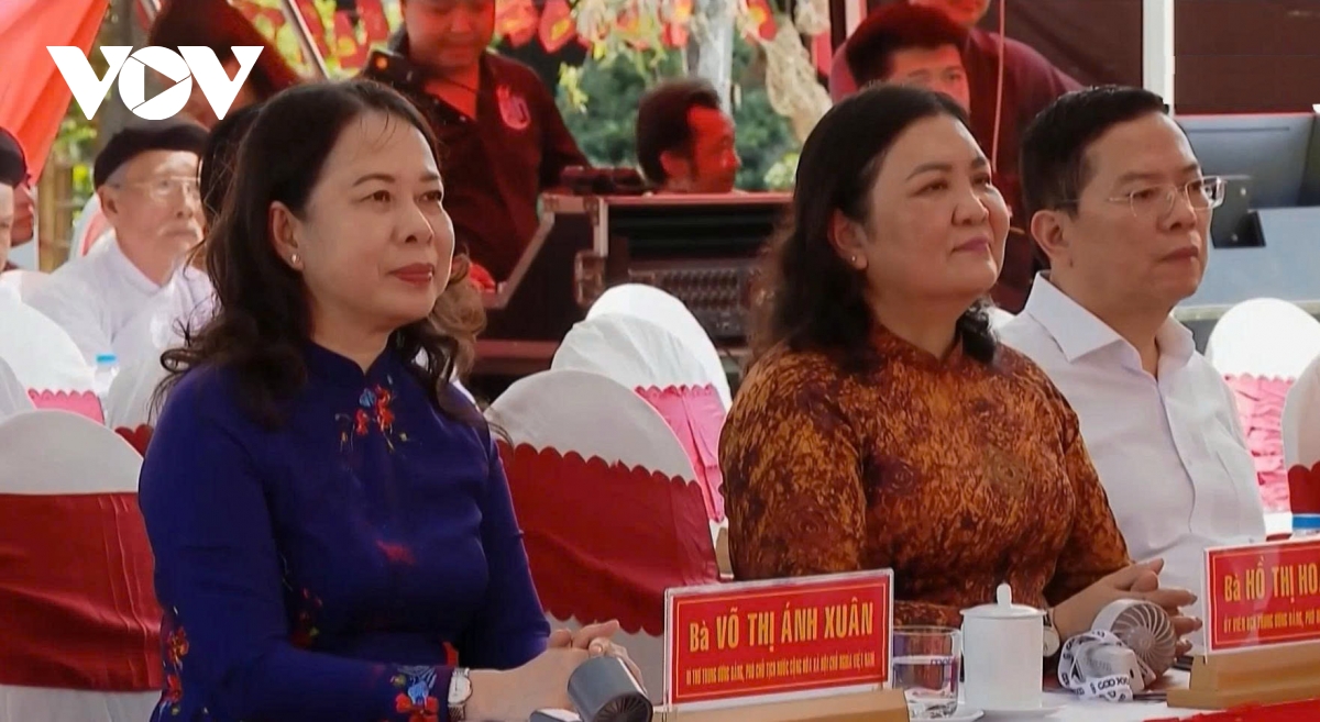 pho chu tich nuoc vo thi Anh xuan du ngay hoi van hoa cac dan toc tai vinh long hinh anh 2