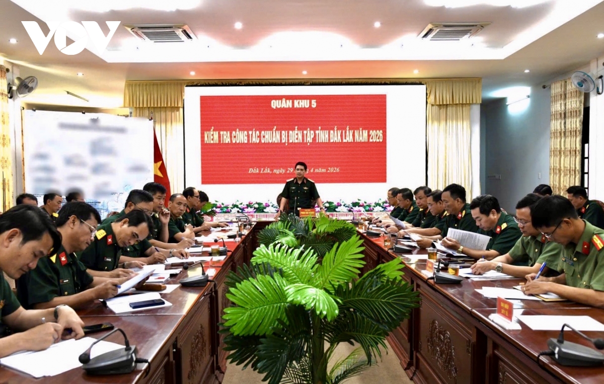 quan khu 5 kiem tra cong tac chuan bi dien tap khu vuc phong thu tinh Dak lak hinh anh 2