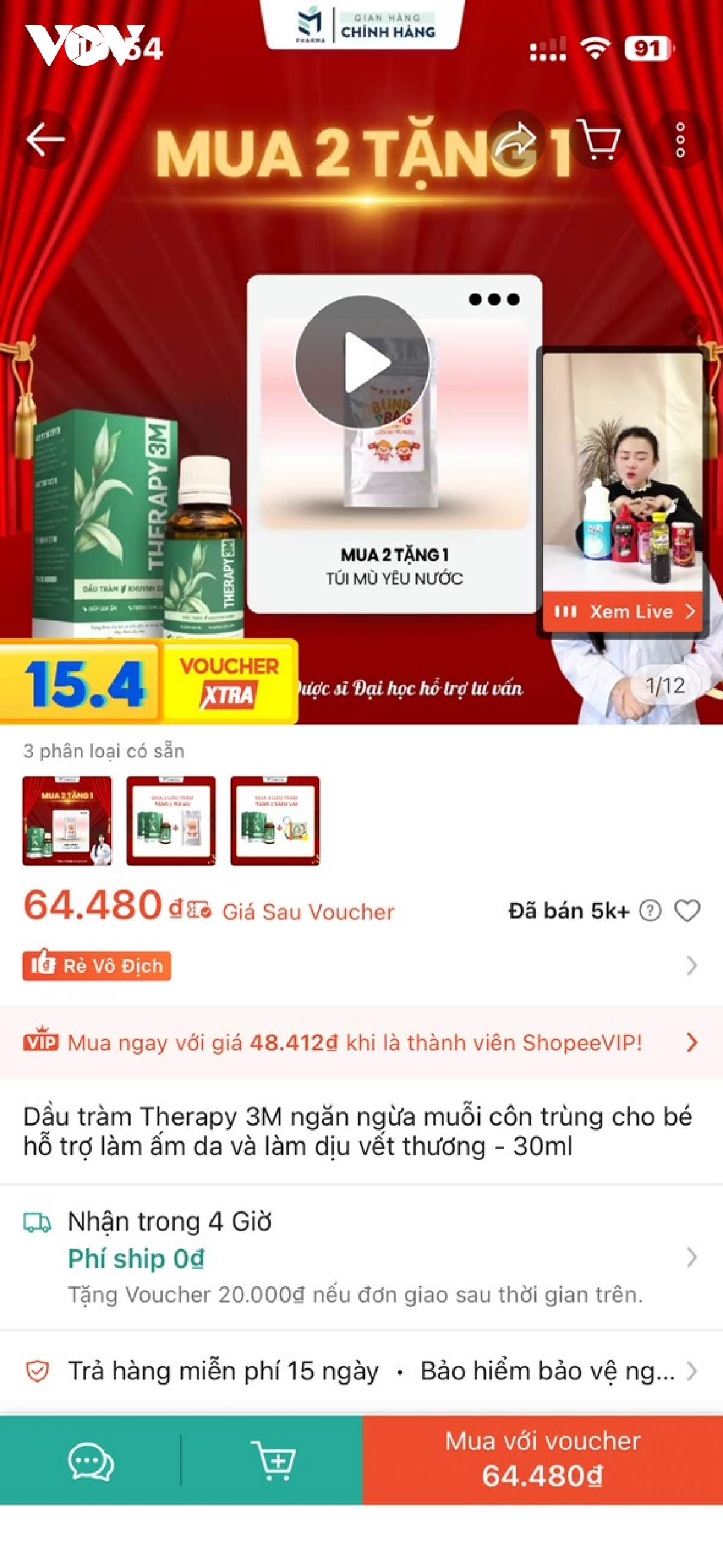 dau tram therapy 3m bi thu hoi do sai cong thuc nhung van ban tran lan tren shopee hinh anh 2