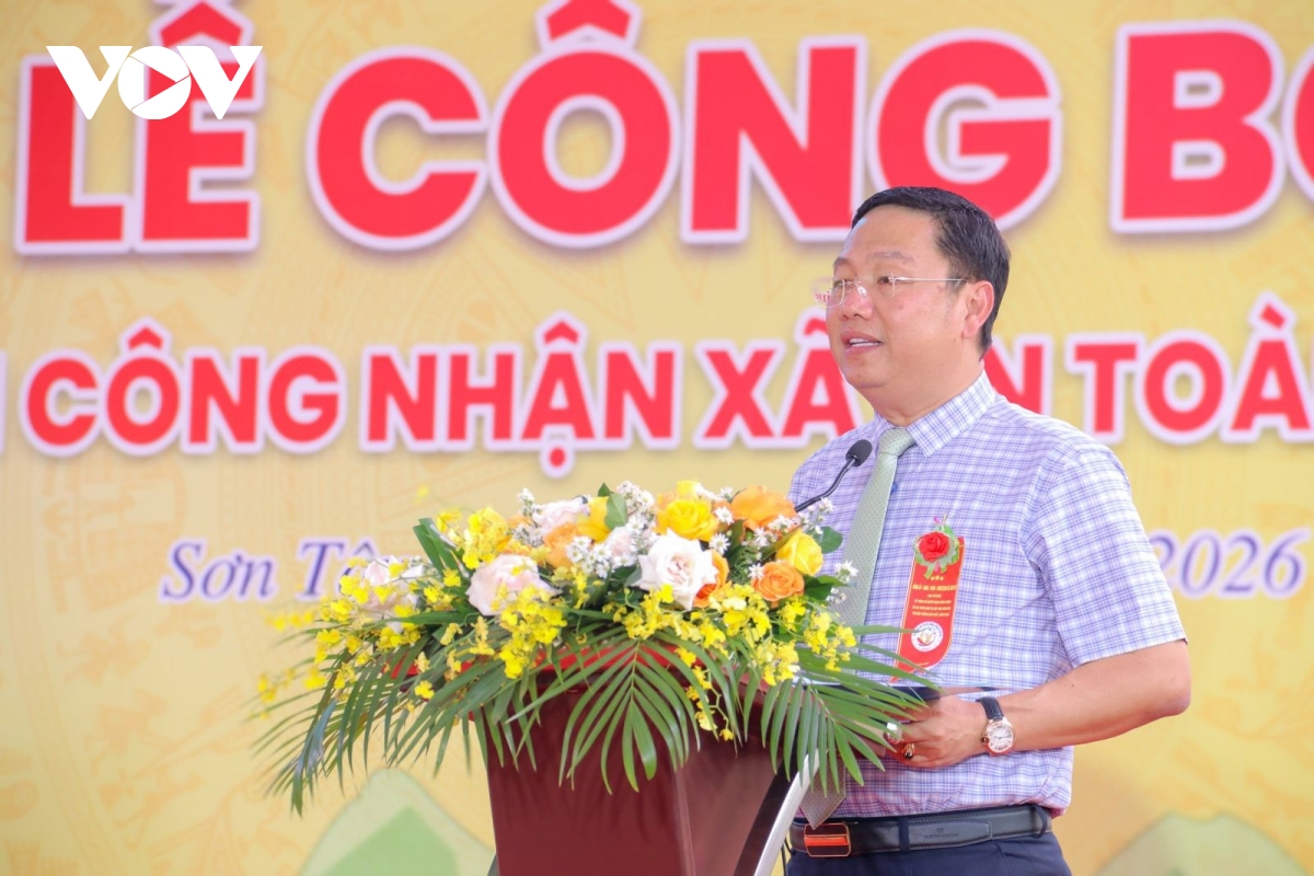 xa son tay quang ngai don nhan danh hieu xa an toan khu hinh anh 2