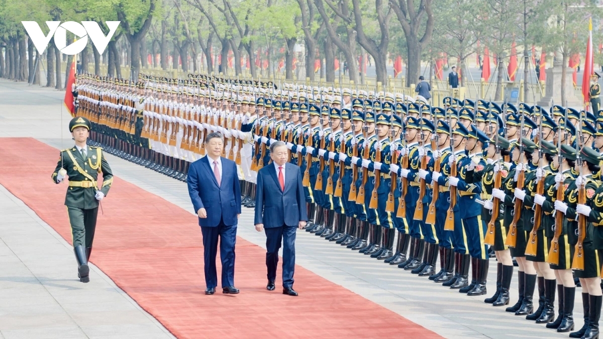 Tổng Bí thư, Chủ tịch Trung Quốc Tập Cận Bình chủ trì lễ đón chính thức Tổng Bí thư, Chủ tịch nước Tô Lâm