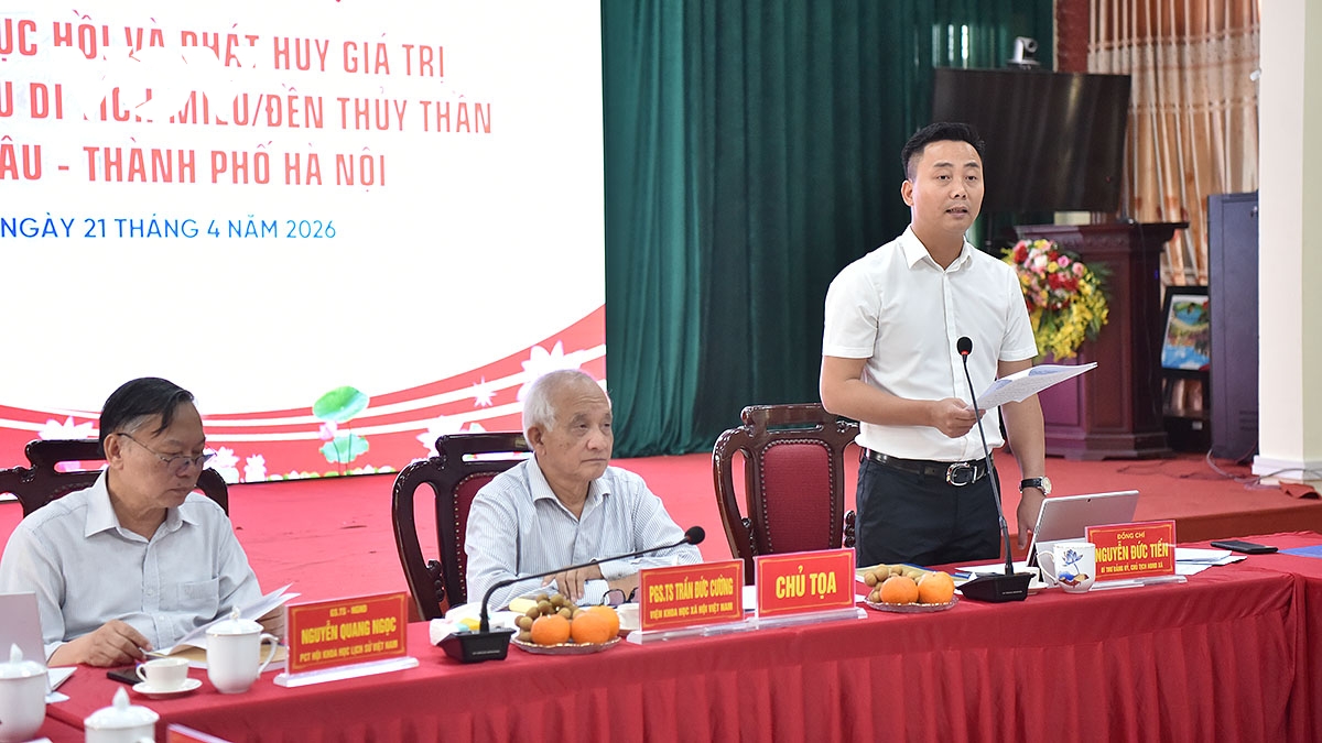 phuc hoi va phat huy gia tri di tich mieu - Den thuy than xa dao minh chau, ha noi hinh anh 2