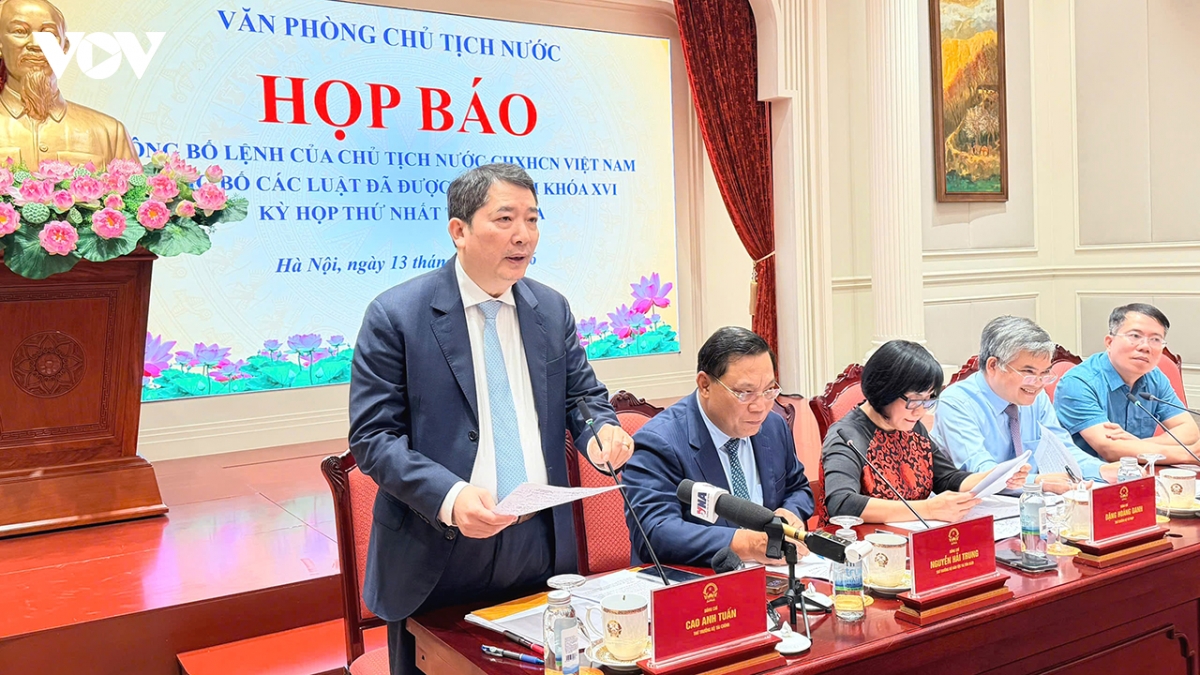 Công bố Lệnh của Chủ tịch nước về 9 luật được Quốc hội thông qua
