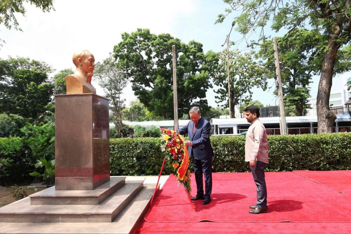 tong bi thu, chu tich nuoc dang hoa tai tuong chu tich ho chi minh o sri lanka hinh anh 2