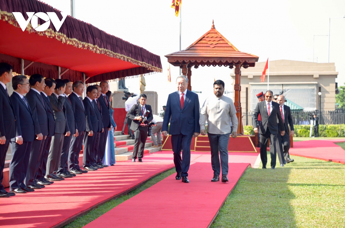 Sri Lanka bắn 21 loạt đại bác chào mừng Tổng Bí thư, Chủ tịch nước Tô Lâm