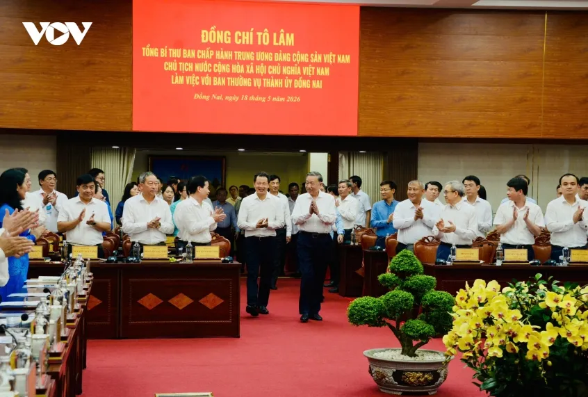 tong bi thu, chu tich nuoc to lam lam viec voi ban thuong vu thanh uy Dong nai hinh anh 1