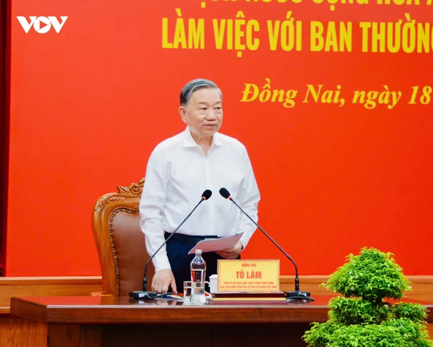 tong bi thu, chu tich nuoc to lam lam viec voi ban thuong vu thanh uy Dong nai hinh anh 4