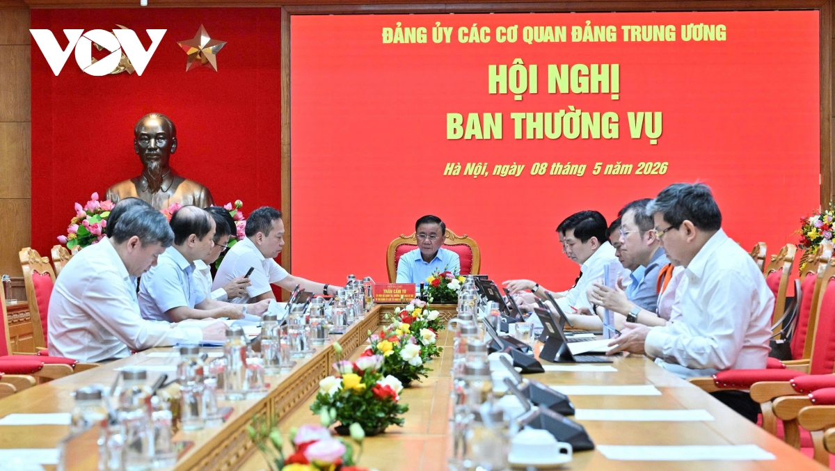 thuong truc ban bi thu chu tri hoi nghi ban thuong vu Dang uy cac co quan Dang t.U hinh anh 1