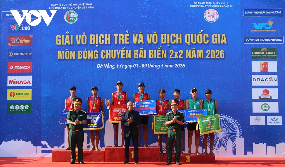 giai vo dich tre va vo dich quoc gia mon bong chuyen bai bien tai Da nang hinh anh 4