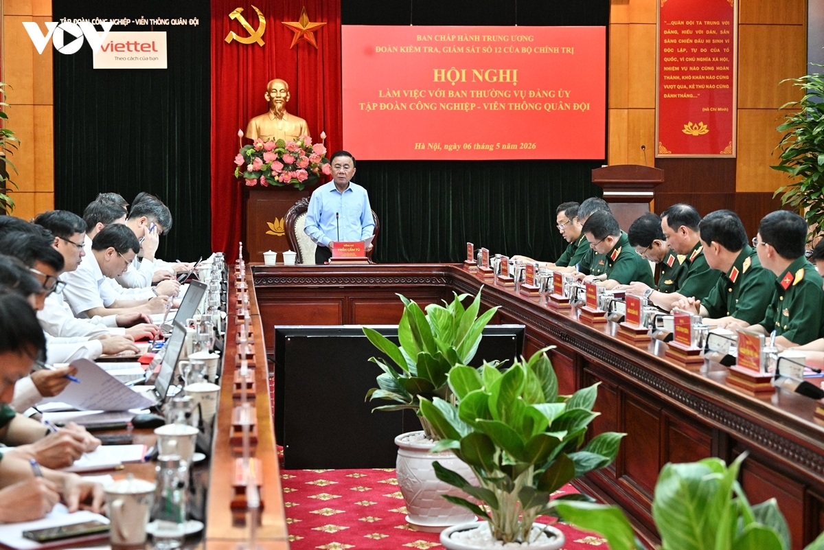 Đoàn kiểm tra của Bộ Chính trị, Ban Bí thư làm việc với Viettel