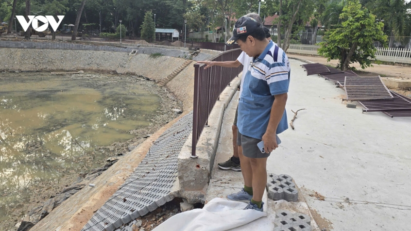 bo ho cong vien thu dau mot chua nghiem thu da sat lo, don vi lien quan noi gi hinh anh 5