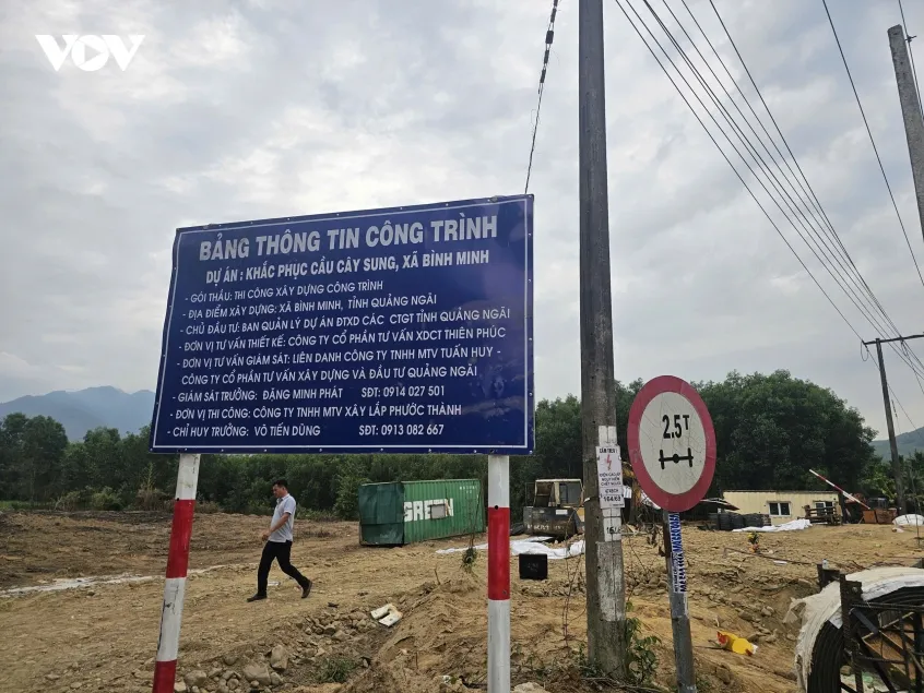 tai nan lao dong tai cong truong cau cay sung o quang ngai, 1 nguoi tu vong hinh anh 2