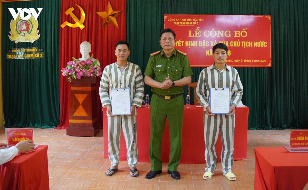 34 pham nhan o thai nguyen duoc dac xa nam 2026 hinh anh 1
