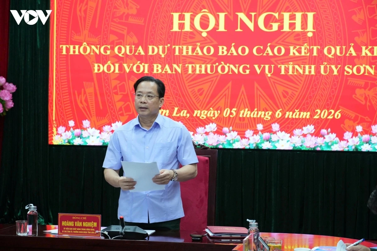 thong qua du thao bao cao ket qua kiem tra tai ban thuong vu tinh uy son la hinh anh 2