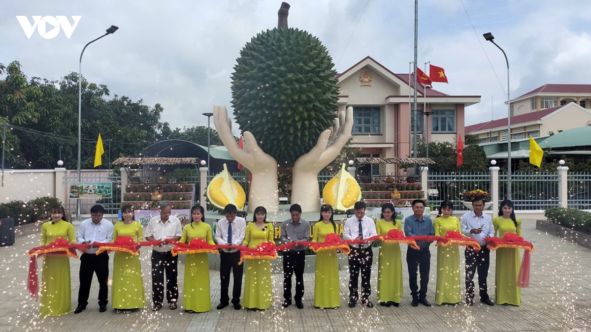 Dong thap ra mat cong trinh bieu tuong trai sau rieng ngu hiep hinh anh 1