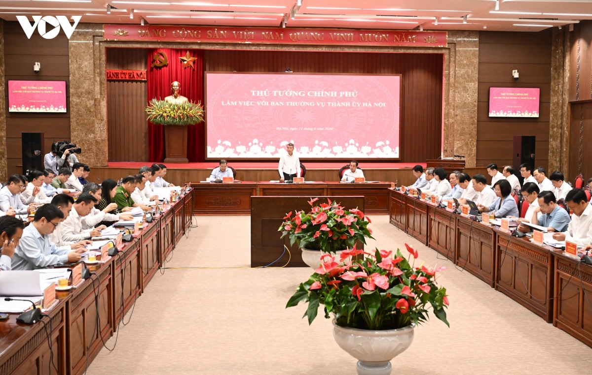 thu tuong le minh hung lam viec voi ban thuong vu thanh uy ha noi hinh anh 3