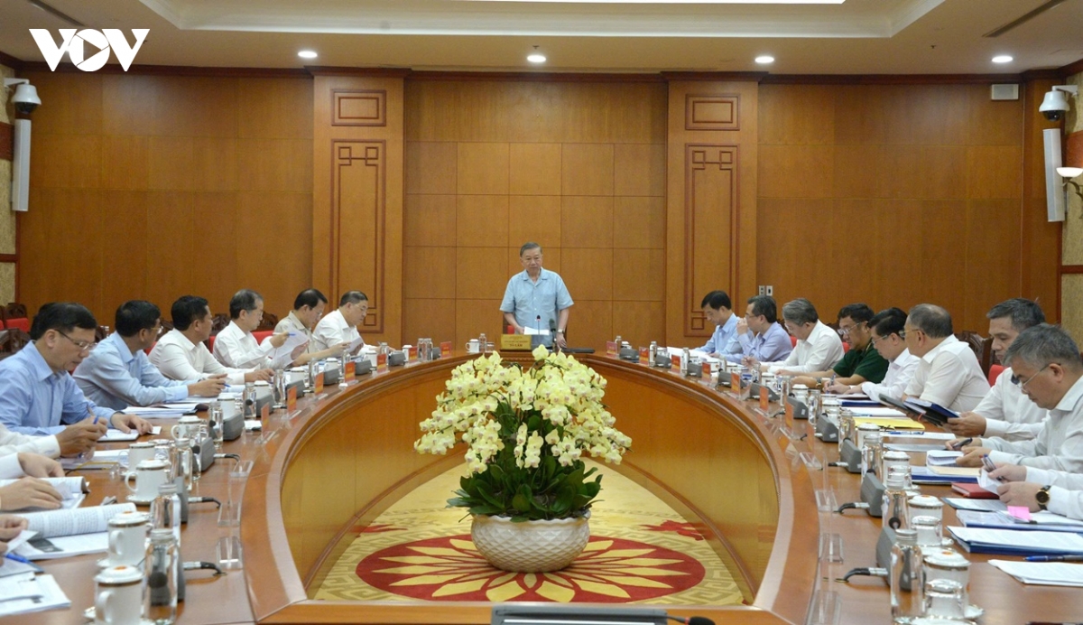 tong bi thu, chu tich nuoc chu tri buoi lam viec ve chien luoc phat trien cong nghiep hang hai quoc gia hinh anh 5