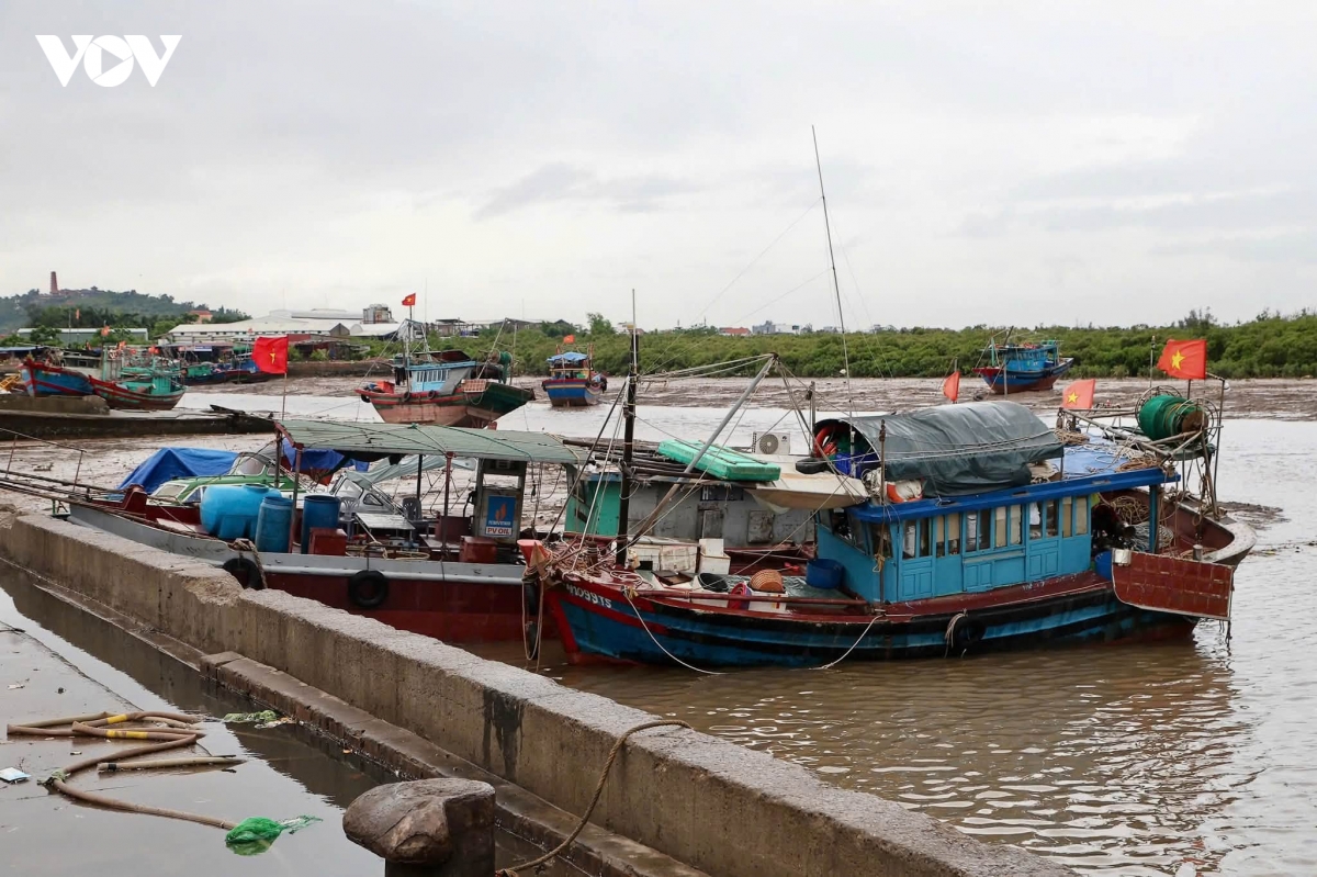 Tàu thuyền về tránh trú tại cảng cá Ngọc Hải, phường Đồ Sơn, Hải Phòng..jpg