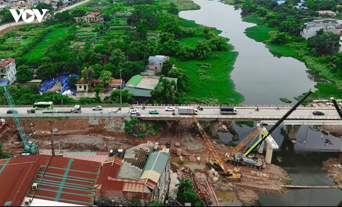 tang toc thi cong cau mai linh moi, giam ap luc giao thong cua ngo phia tay ha noi hinh anh 9