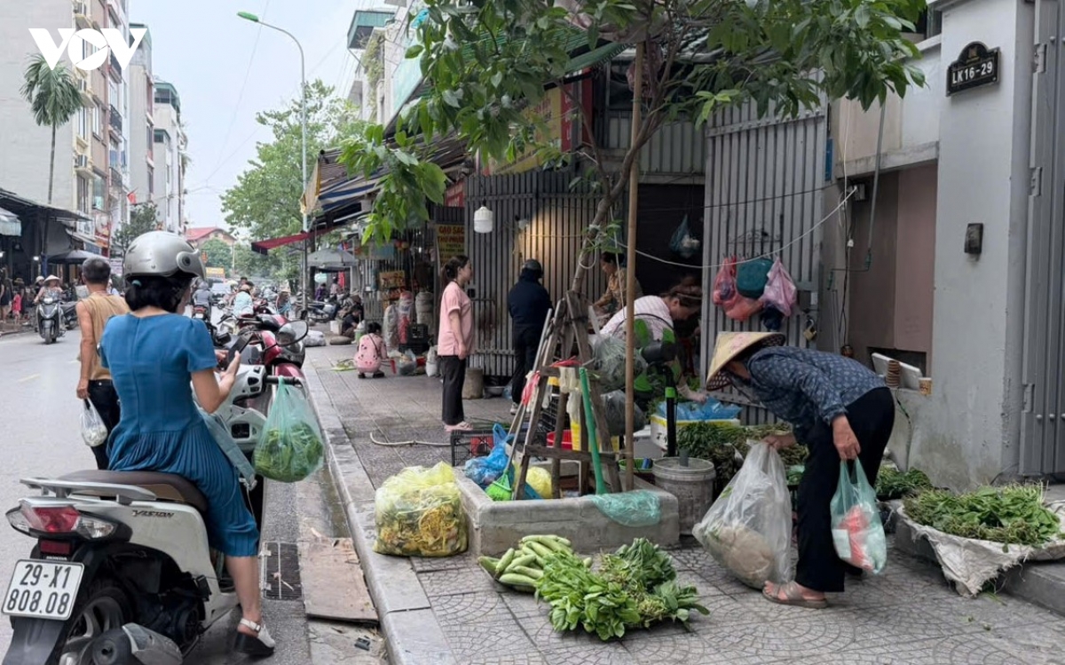 ha noi dep cho coc ngo pho thong thoang hon, nguoi dan loay hoay tim cho ban hang hinh anh 9