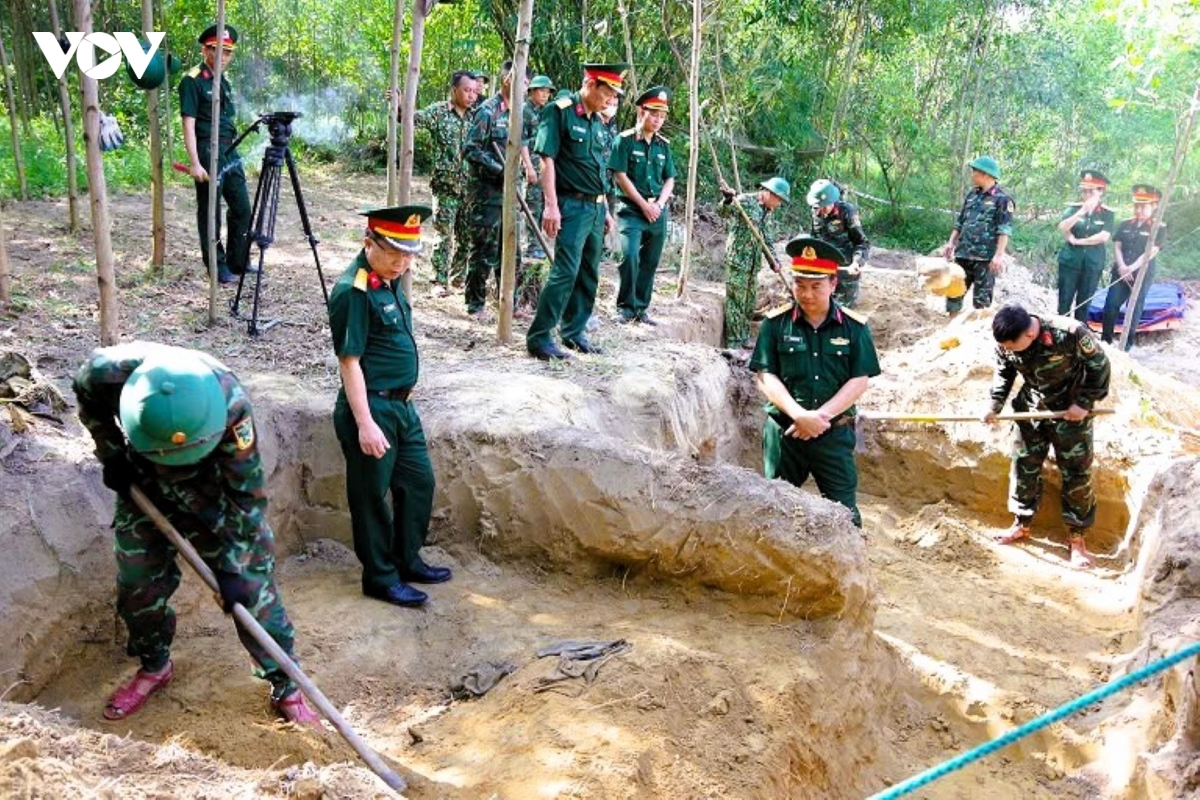 Phát hiện, quy tập 3 hài cốt liệt sĩ tại khu vực Câu Nhi, Quảng Trị