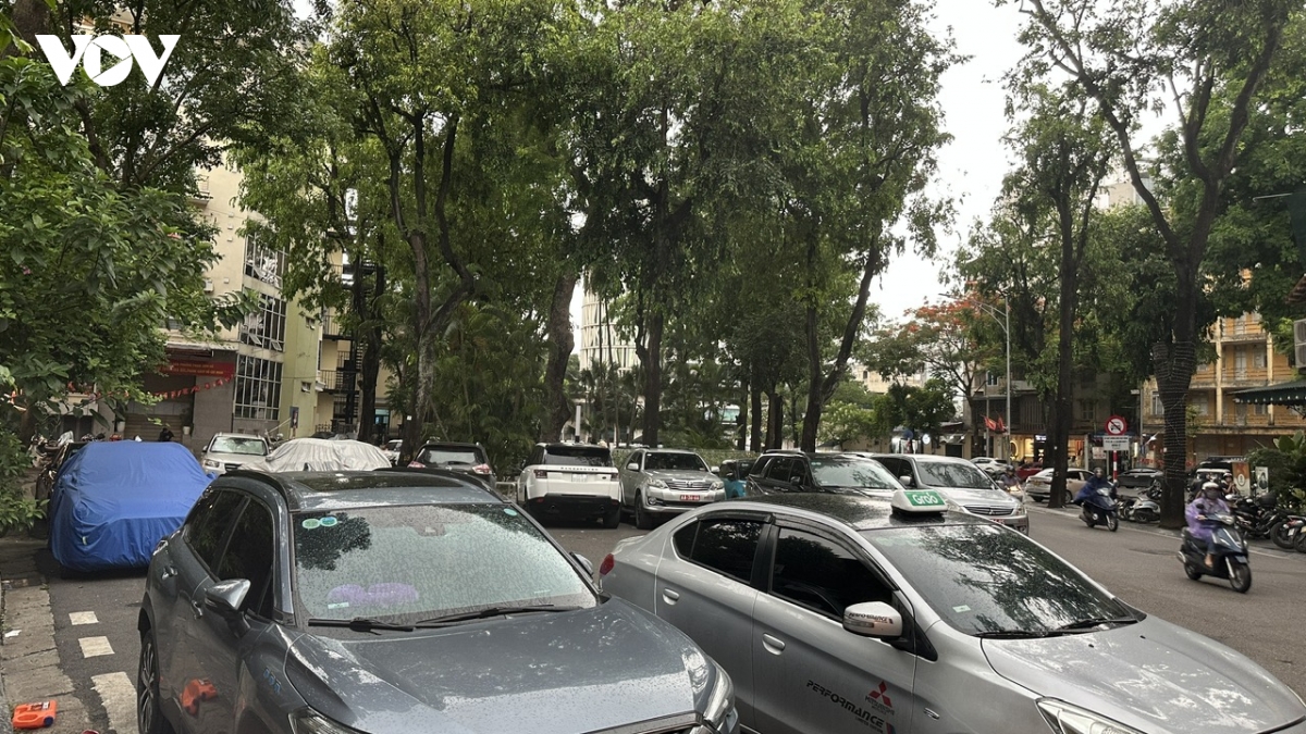 tai dien chiem long duong lam bai do xe tai nhieu tuyen pho ha noi hinh anh 3