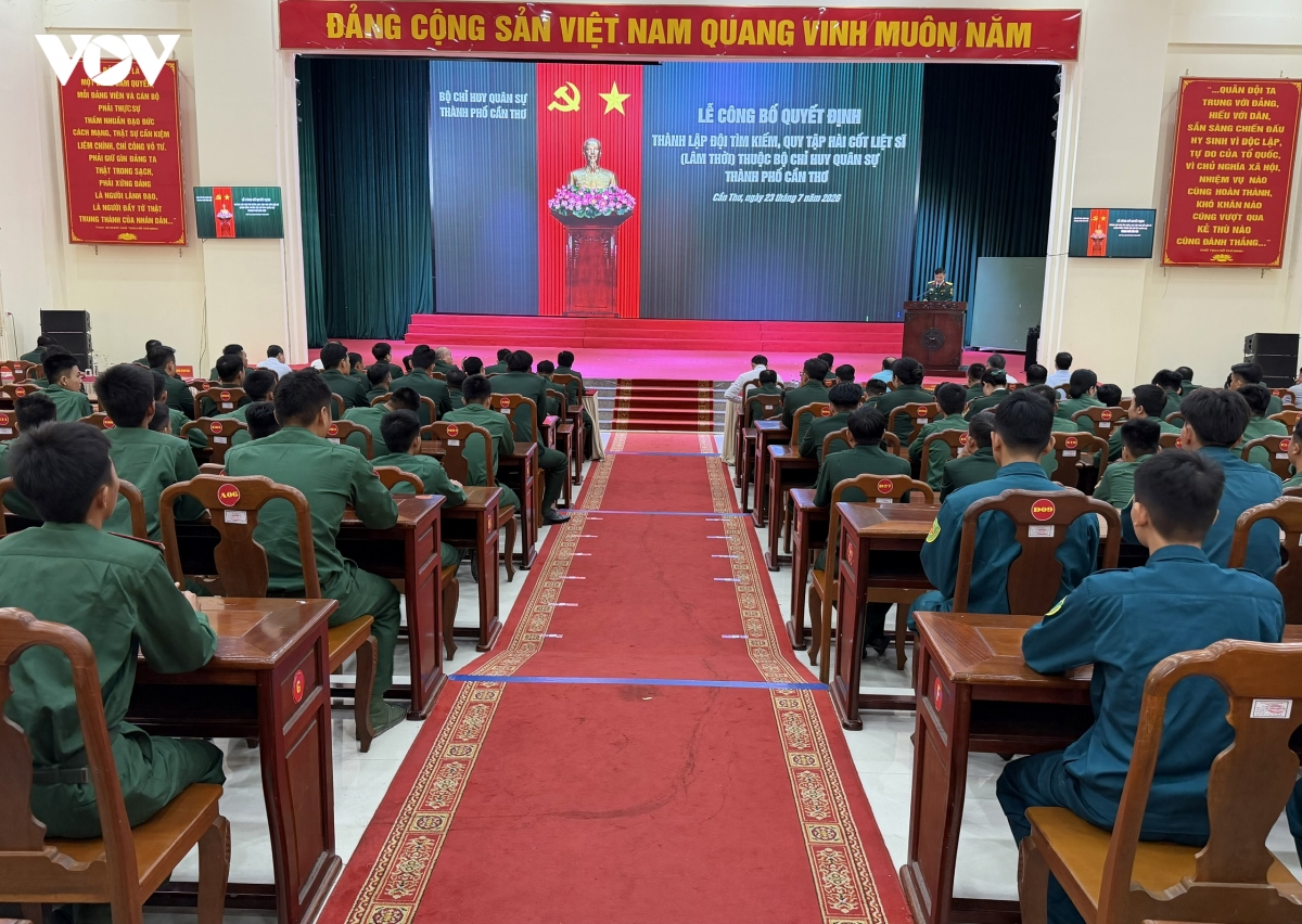 thanh lap Doi tim kiem, quy tap hai cot liet si lam thoi tai can tho hinh anh 1