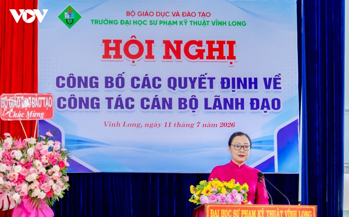 truong Dai hoc su pham ky thuat vinh long cong bo ban lanh dao moi hinh anh 1