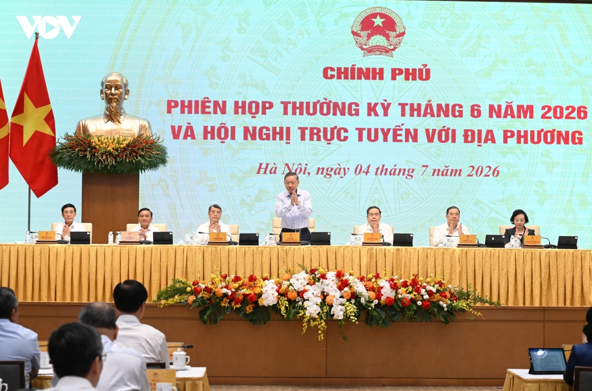 Tổng Bí thư, Chủ tịch nước Tô Lâm dự Phiên họp Chính phủ thường kỳ tháng 6/2026