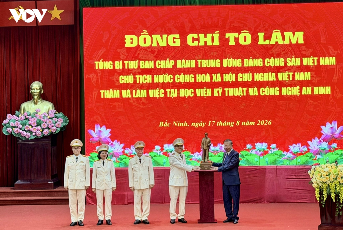 tong bi thu, chu tich nuoc to lam tham hoc vien ky thuat va cong nghe an ninh hinh anh 2