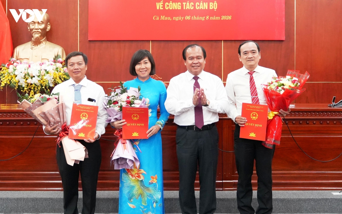 Cà Mau bổ nhiệm 3 phó giám đốc sở