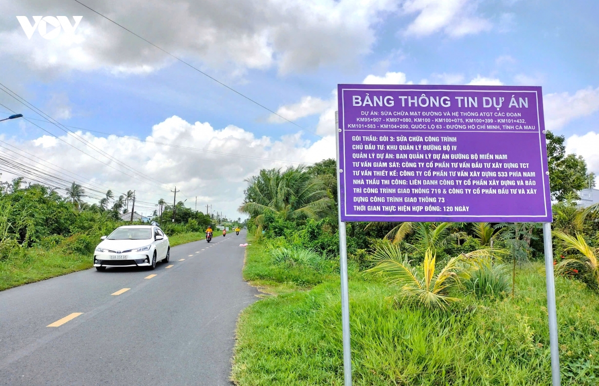 ca mau bao tri quoc lo 63 sau phan anh cua vov hinh anh 2